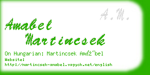 amabel martincsek business card